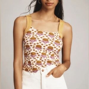 Maeve Yellow and Purple Floral Top